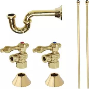 킹스턴 브라스 CC43102LKB30 전통 배관 싱크대 트림 키트 폴리쉬 P-트랩 포함