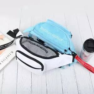 [셀러에이드]메쉬포켓 심플디자인 베이직 힙색 대량수납 슬링백 가벼운크로스백