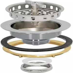 플랜지와 다이캐스트 슬립 조인트 너트가 있는 이지플로 주방 싱크대 스트레이너 3-1/2인치에서 4인치