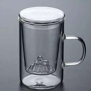 [셀러에이드]내열유리 티머그 커피컵 500ml 내열컵 세라믹 유리잔