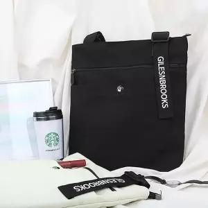 [셀러에이드]GNB 지퍼포켓 면혼방 베(이직 에코백 숄더백