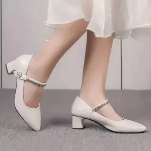 여자 워킹화 속굽 중굽 봄가을 사계절화 소프트 가죽 진구두 신발 댄스화 원픽3