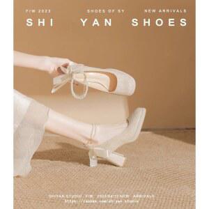 새틴 웨딩 슈즈 본식 셀프촬영 웨딩슈즈 결혼식 큐빅 스트랩