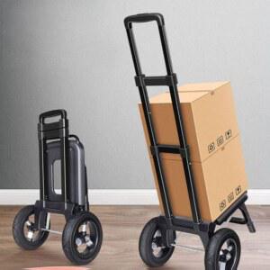 트레일러 접이식 소형 쇼핑 폴딩 적재 장착 미니 큰바퀴 하중 픽업트럭 카트 솔리드