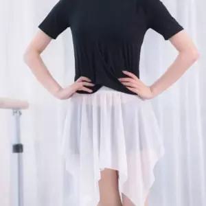 스포츠 스커트 디자인 데일리 허리 분위기 밴딩 쉬폰 러운 다용도 부드 여성스 풀발레 발레