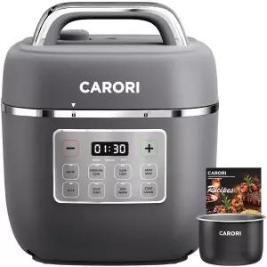 CARORI 전기 압력솥 2.8L(3쿼트), 8가지 기능 컴팩트 멀티 쿠커, 세라믹 논스틱 냄비 포함, 소테, 압력 요