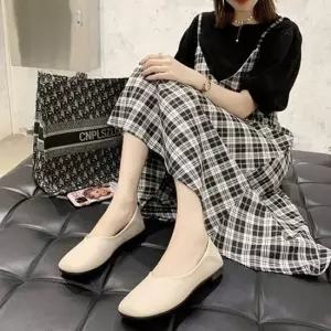 임산부 검정 플랫 스퀘어 웨딩 슈즈 발편한 단화 선물