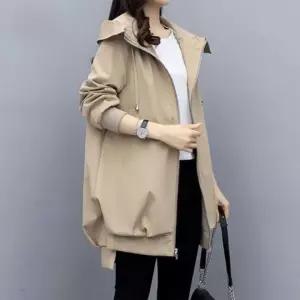 봄 가을 자켓 트렌치 후드 여성 간절기 여자 데님 청