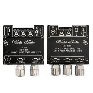 미니 소형 블루투스 5.1 DC 9-24V 오디오 디지털 전력 증폭기 보드 모듈 2.1 채널 2.0 스테레오 듀얼 30Wx2