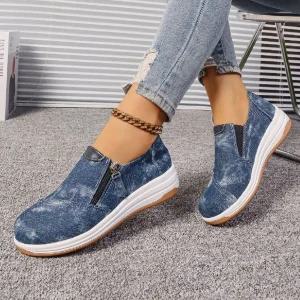 여성 가을 슬립온 라운드 로퍼 빅사이즈 스니커즈 단화 슈즈 플랫 원픽3