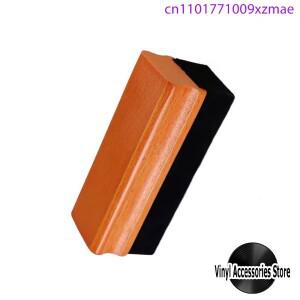 LP 비닐 레코드 클리닝 브러쉬 정전기 방지 염소털 나무 손잡이 클리너 (CD 플레이어 턴테이블용) 벨벳