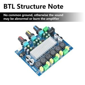 50Wx2+100W 스테레오 듀얼 채널 증폭기 보드 TPA3116 클래스 D 2.1 오디오 모듈 4-8Ω 20Hz-20KHz DC8-24V