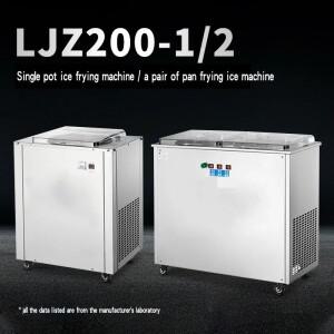 가정용 220v 얼음 튀김 기계 자동 상업용 스테인레스 스틸 단일 냄비 이중 모래 요구르트 죽