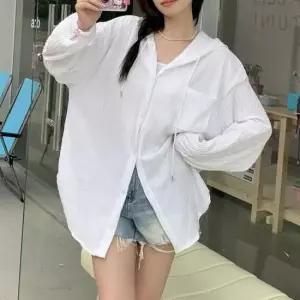 후드가디건 환절기 입기좋은 여성 비치룩 루즈핏 후드 가디건