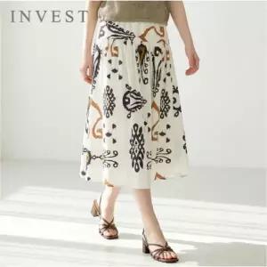 [인베스트] 에스닉 나염 밴딩 롱 스커트_IN6M1SK8371