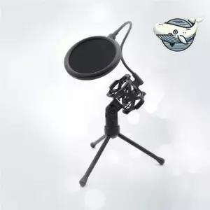 핀마이크 개인방송용 스탠드형 마이크 받침대 팝스크린