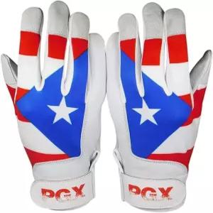 PGX 야구 푸에르토리코 배팅 글러브 - 성인 및 청소년 소프트볼 가죽 손바닥 손목 스트랩으로 안전하게
