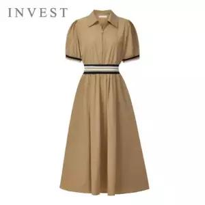 [인베스트] 스포티 배색 집업 원피스_IN6M1OP3501