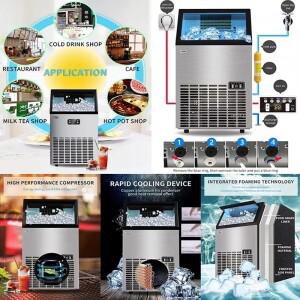 220V 휴대용 완전 자동 제빙기 에너지 절약 음료 매장용