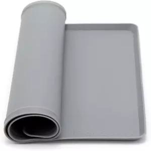 펫세이프 분수 및 피더 매트 - 바닥을 깨끗하고 건조하게 유지 방수 미끄럼 방지 디자인 립 플레이스 식품