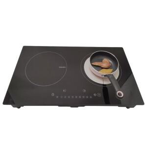 버너 2개 내장 테이블 상판 반짝이는 2400W 120V/220V 인덕션 쿠커