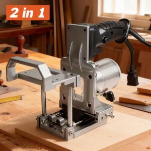 휴대용 미니 홈파기 기계 랙 2-in-1 목공 몰드 트리머 밀링 머신 커터 연결 위치 지정 홀더 스탠드