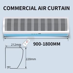 90CM-180CM 상업용 에어커튼 커튼 리모컨 및 속도 조절 가능 나노 스프레이 페인트 무소음 에너지 절약 저