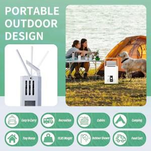 DIVEDEER 6L 휴대용 야외 캠핑 가스 온수기 트레일러 샤워 및 여행용 무전원 순간 가열