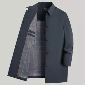 하프 가을 캐주얼 남자코트 코트 칼라 트렌치 얇은 싱글 원템3