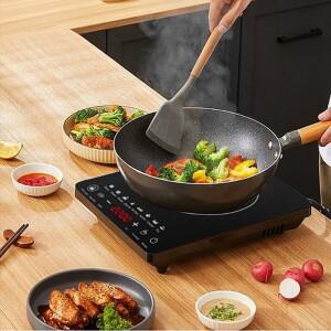 110V 220V 전기 유도 밥솥  에너지 절약 10 기어 스마트 터치 블랙 크리스탈 패널 타이밍 냄비 스토브