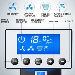 45kg 제빙기 상업용 기 밀크 티 샵 대형 아이스 큐브 가정용 자동 얼음 분쇄 ZBS-30 만들기