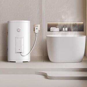 수직형 전기온수기 50L 저장탱크 LED 디스플레이 회전식 컨트롤 IPX4 방수 등급 2000W 급속 가열