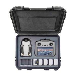 DJI 미니 3 또는 4 프로 플라이 모어 콤보용 인보 드론 케이스, 단단한 플라스틱 방수 충격 방지 방진으로 캠핑 및 야외 사용 시 보관 운반 정리가 용이함, 블랙