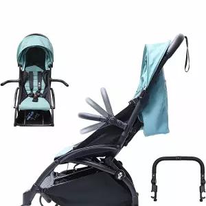 유모차 범퍼 바 각도 조절 가능 교체 팔걸이 탈부착 핸들 크로스 액세서리 블랙 스무스 가죽 커버로 듀얼