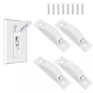 4Pcs 벽 스위치 가드 토글 라이트 위한 프로프루프 커버 실수로 조명이나 회로가 켜지거나 꺼지지 않도록