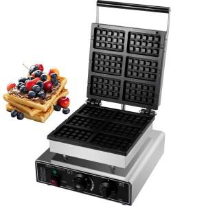 스테인리스 스틸 논스틱 전기 미니 소형 와플 메이커 기계 상업용 8구 타이머 조절 기능 포함