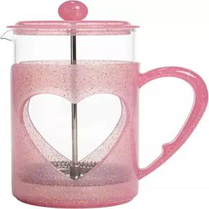 패리스 힐튼 8컵 프렌치 프레스 커피 메이커 스테인리스 필터가 장착된 내구성 있는 붕규산염 유리