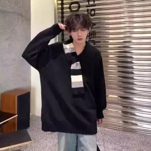 니트 브이넥 커플 루즈핏 스웨터 데일리 님성 코트 추동 빅사이즈 다올4