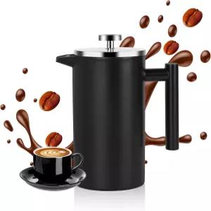 YOLIFE 34 OZ 대형 프렌치 프레스 프리미엄 스테인리스 견고 단열 커피 메이커 4-8컵 가정용 주방 캠 루즈