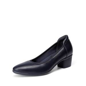 드림 페어 여성용 로우 청키 블록 힐 드레스 슈즈 클로즈드 라운드 토 편안한 워크 웨딩 오피스 펌프스