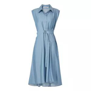 포커스 원피스 하프 벨트 실키 데님 원피스PBVFF5M1OP3740 하객룩