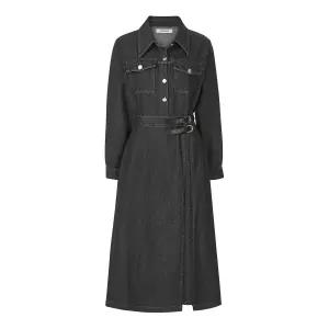 포커스 원피스 더블 벨트 랩 데님 원피스PBVFF5F1OP3081 하객룩