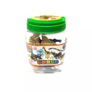 통 동물랜드 B세트 자연학습완구 피규어 모형동물어 모양 카드 코끼리어 사자어 기린 얼룩말 코뿔소 호랑이