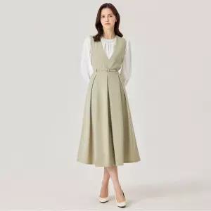 포커스 원피스 클래식 핀턱 벨트 셋 원피스PBINF6S1OP3061 하객룩