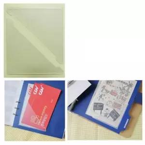 포스트포켓 [ 코너형 포켓 라벨테이프 삼각중형 ] 바인더 수납비닐 코너스틱 윈디커 2P 30매 75x75