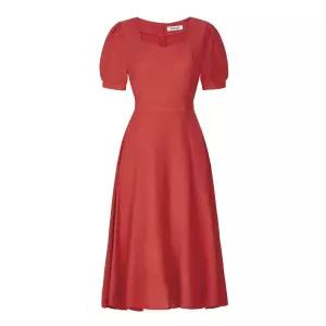 포커스 원피스 린넨퍼프플레어원피스PBVFF4M1OP3691 하객룩