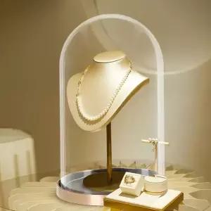 대형 유리돔 디스플레이 소품 장식장 메탈 25x25cm