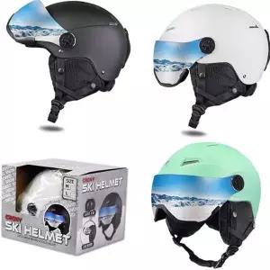 겨울 스포츠 헬멧 아웃도어 라이딩 보호 고글 헬멧 야외 일체형 스노우 스키장 스키 방풍 보드 장비 방한