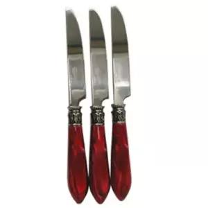 힘멜 앤틱 디너 나이프 레드 3개 잼 버터 식기 빵칼양식 양식기 빵칼 잼칼 스텐 주방