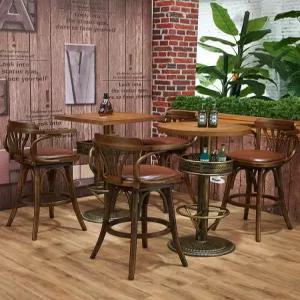 빈티지 원목 바 칵테일 카페 식당 발코니 라탄 엔틱